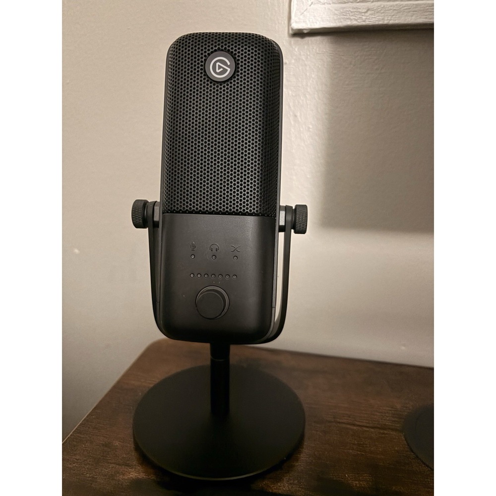 Elgato Wave 3 Black Condenser Microphone w/ Stand & Cable
